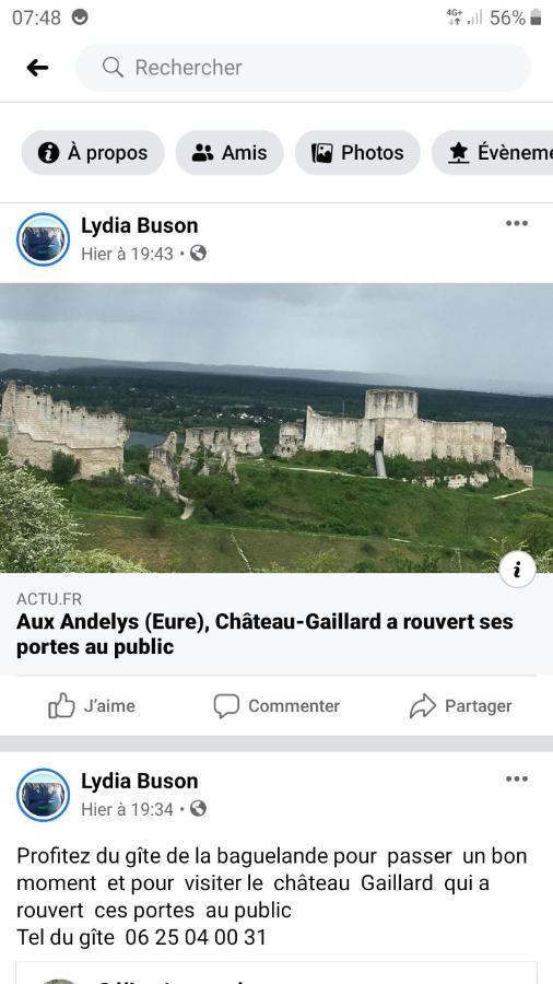 Gite De La Baguelande Les Andelys Eksteriør billede